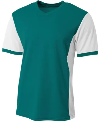A4 N3017 - Premier Soccer Jersey TEAL/ WHITE