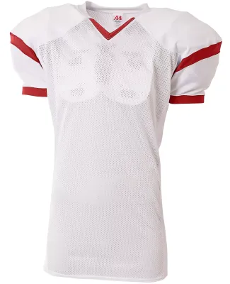A4 N4265 - The Rollout Football Jersey White Scarlet