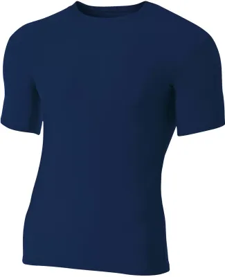 A4 NB3130 - Youth Short Sleeve Compression Crew NAVY
