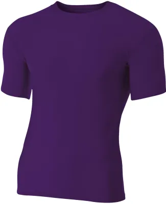 A4 NB3130 - Youth Short Sleeve Compression Crew PURPLE