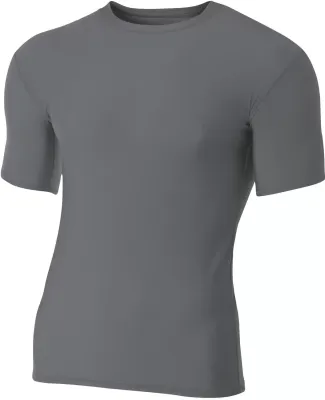 A4 NB3130 - Youth Short Sleeve Compression Crew GRAPHITE
