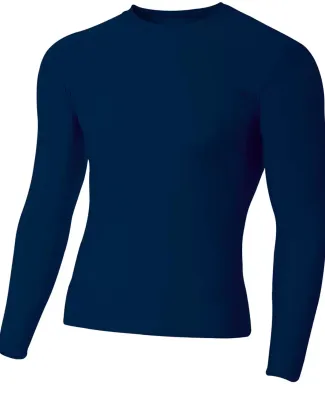 A4 NB3133 - Youth Long Sleeve Compression Crew NAVY