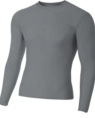 A4 NB3133 - Youth Long Sleeve Compression Crew GRAPHITE