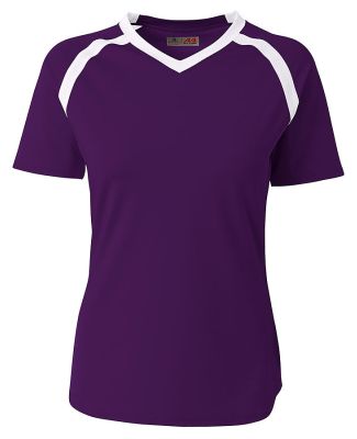 A4 NG3019 - The Ace Short Sleeve Volleyball Jersey Purple/White