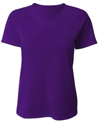 A4 N3393  - SureColor Short Sleeve Cationic Tee Purple