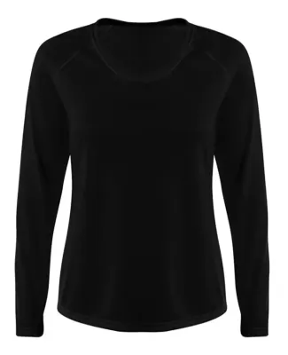 A4 N3396 - SureColor Long Sleeve Cationic Tee Black