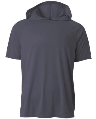 A4 N3408 - Cooling Performance Short Sleeve Hooded in Graphite
