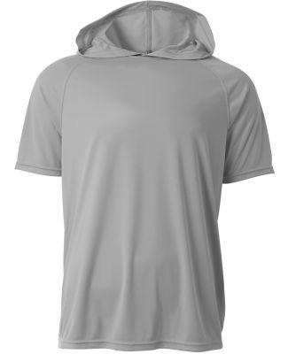 A4 N3408 - Cooling Performance Short Sleeve Hooded in Silver