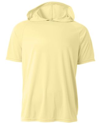 A4 N3408 - Cooling Performance Short Sleeve Hooded in Light yellow