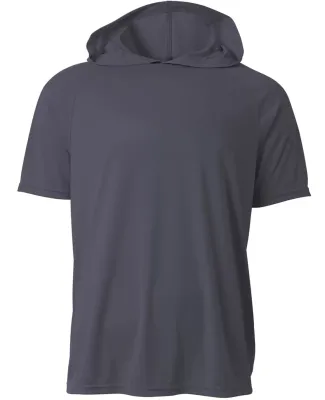 A4 N3408 - Cooling Performance Short Sleeve Hooded GRAPHITE