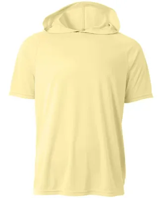 A4 N3408 - Cooling Performance Short Sleeve Hooded LIGHT YELLOW