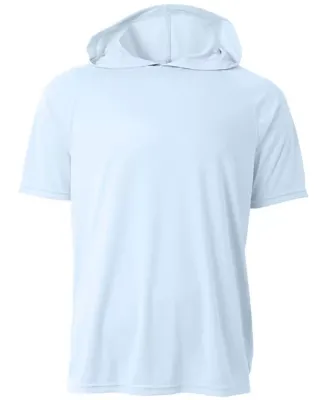 A4 N3408 - Cooling Performance Short Sleeve Hooded PASTEL BLUE