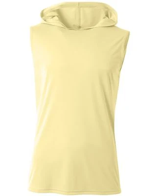 A4 N3410 - Cooling Performance Sleeveless Hooded T in Light yellow
