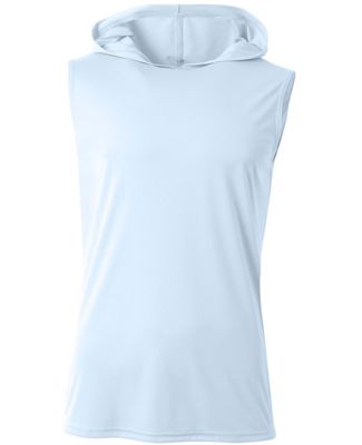 A4 N3410 - Cooling Performance Sleeveless Hooded T in Pastel blue