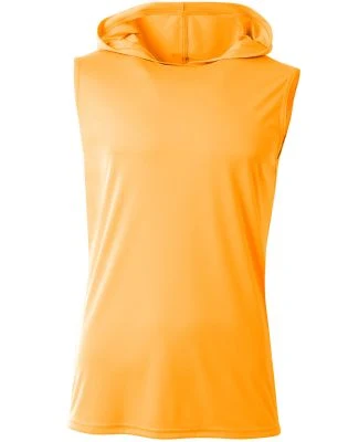 A4 N3410 - Cooling Performance Sleeveless Hooded T in Safety orange