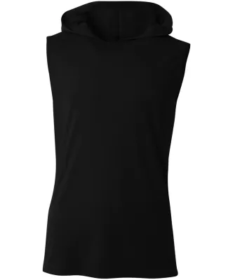 A4 N3410 - Cooling Performance Sleeveless Hooded T BLACK