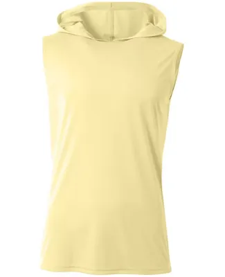 A4 N3410 - Cooling Performance Sleeveless Hooded T LIGHT YELLOW