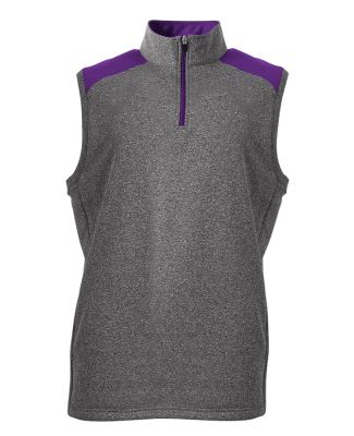 A4 N4095 - Tourney Quarter Zip Vest Heather/Purple