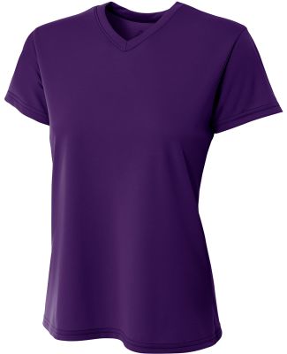 A4 NW3402 - Women's Sprint Short Sleeve V-neck in Purple