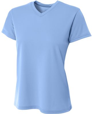 A4 NW3402 - Women's Sprint Short Sleeve V-neck in Light blue