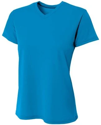 A4 NW3402 - Women's Sprint Short Sleeve V-neck in Electric blue