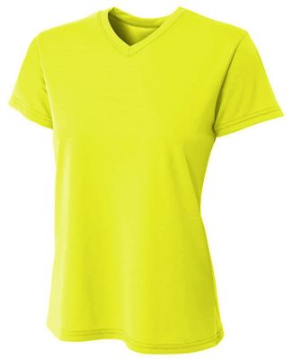 A4 NW3402 - Women's Sprint Short Sleeve V-neck in Safety yellow