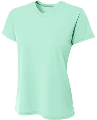 A4 NW3402 - Women's Sprint Short Sleeve V-neck in Pastel mint
