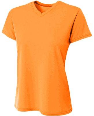 A4 NW3402 - Women's Sprint Short Sleeve V-neck in Safety orange