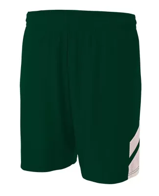 A4 NB5178 - Youth Fast Break Shorts Forest/White