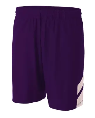 A4 NB5178 - Youth Fast Break Shorts Purple/White