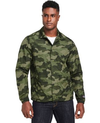Champion Clothing CO126 Coach's Jacket in Olive green camo