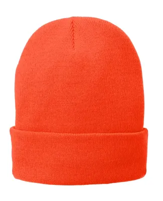 Port & Company CP90L    Fleece-Lined Knit Cap in Athl orange