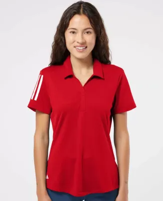 Adidas Golf Clothing A481 Women's Floating 3-Strip Team Power Red/ White