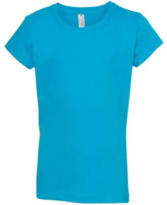 3362 ALSTYLE Girl Sheer Jersey Full Length T Turquoise