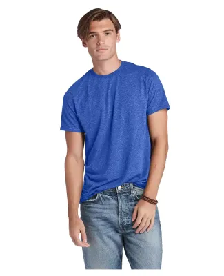 Delta Apparel 12603   Adult S/S Tee in Royal heather triblend