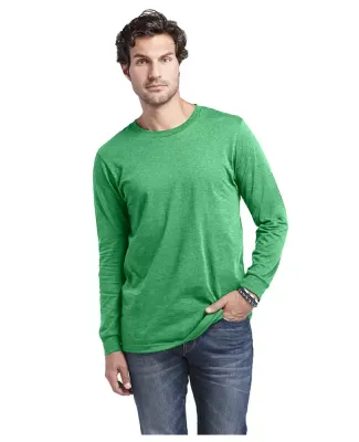 Delta Apparel 12640   Adult L/S Tee in Kelly heather