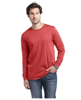 Delta Apparel 12640   Adult L/S Tee in Red heather