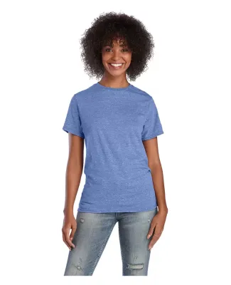Delta Apparel 14600L   Adult S/S Tee in Royal snow heather