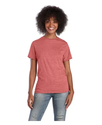 Delta Apparel 14600L   Adult S/S Tee in Red snow heather