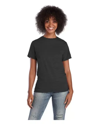 Delta Apparel 14600L   Adult S/S Tee in Black snow heather