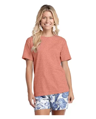 Delta Apparel 19100   Adult S/S Tee in Coral heather