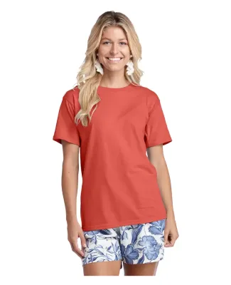 Delta Apparel 19100   Adult S/S Tee in Deep coral