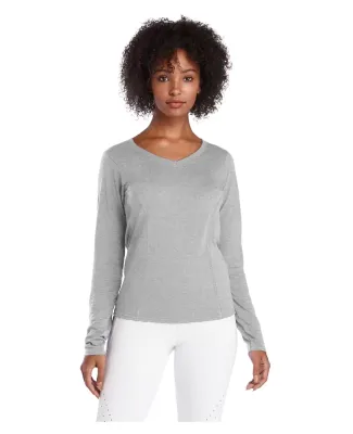 Delta Apparel 56535L   Prncss V-Neck L/S in Athletic heather