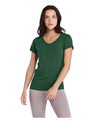 Delta Apparel 56535S Princess V-Neck Tee in Forest