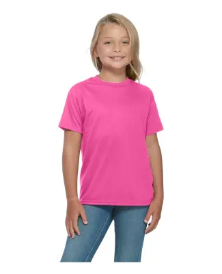 Delta Apparel 65359   Youth Retail Tee in Safety pink