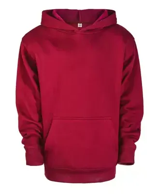 Delta Apparel 90200Y   7 Ounce Youth 75/25 Hoodie in Red f3z