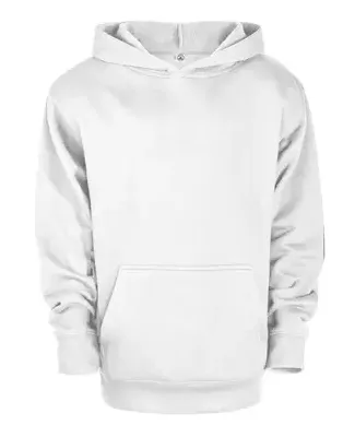 Delta Apparel 90200Y   7 Ounce Youth 75/25 Hoodie in White nd3