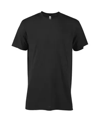 Delta Apparel P601T Adlt Short Sleeve Crew Triblen in Black heather kpq