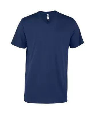 Delta Apparel P602C   Adlt V-Neck CVC in Harbor blue bqj