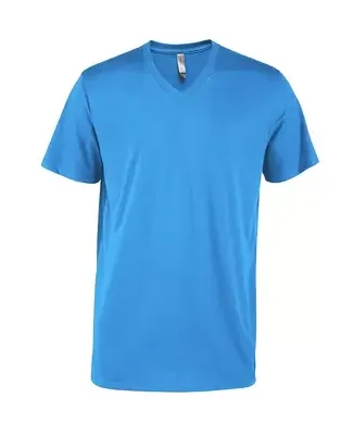 Delta Apparel P602C   Adlt V-Neck CVC in Turquoise a3u